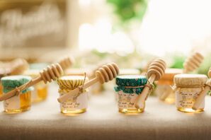 Rustic Honey Jar Wedding Favors