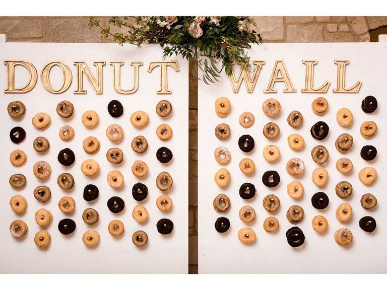 Classic wedding donut wall
