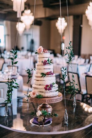 Semi-Naked Cake for Wedding at Bissinger's in St. Louis, Missouri