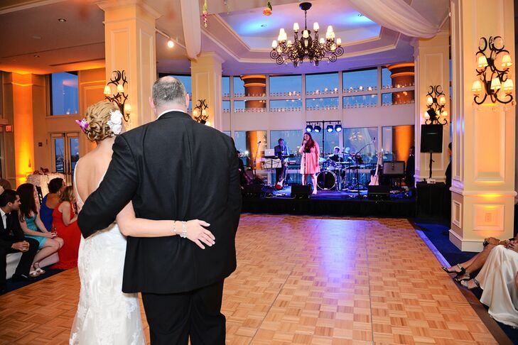 Instead of a DJ, Ashley and Matthew hired the band Men in Black to provide the soundtrack for the evening. They didn’t disappoint. Following the couple’s first dance to Ed Sheeran’s “Thinking Out Loud” the dance floor was packed all night long.