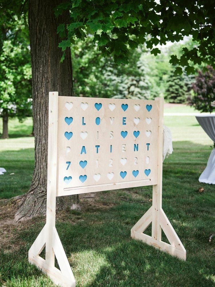 oversized Connect Four wedding lawn game
