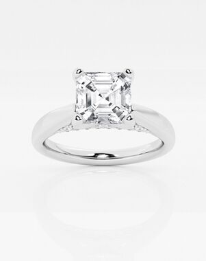 Grown Brilliance Asscher Cut Engagement Ring
