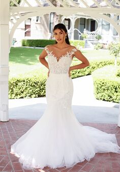 Stella York 7641 Fit-and-Flare Wedding Dress