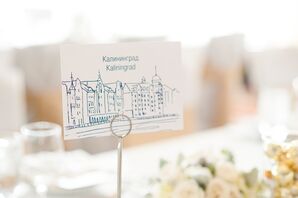 Lomonosov Cobalt-Inspired Russian Table Names