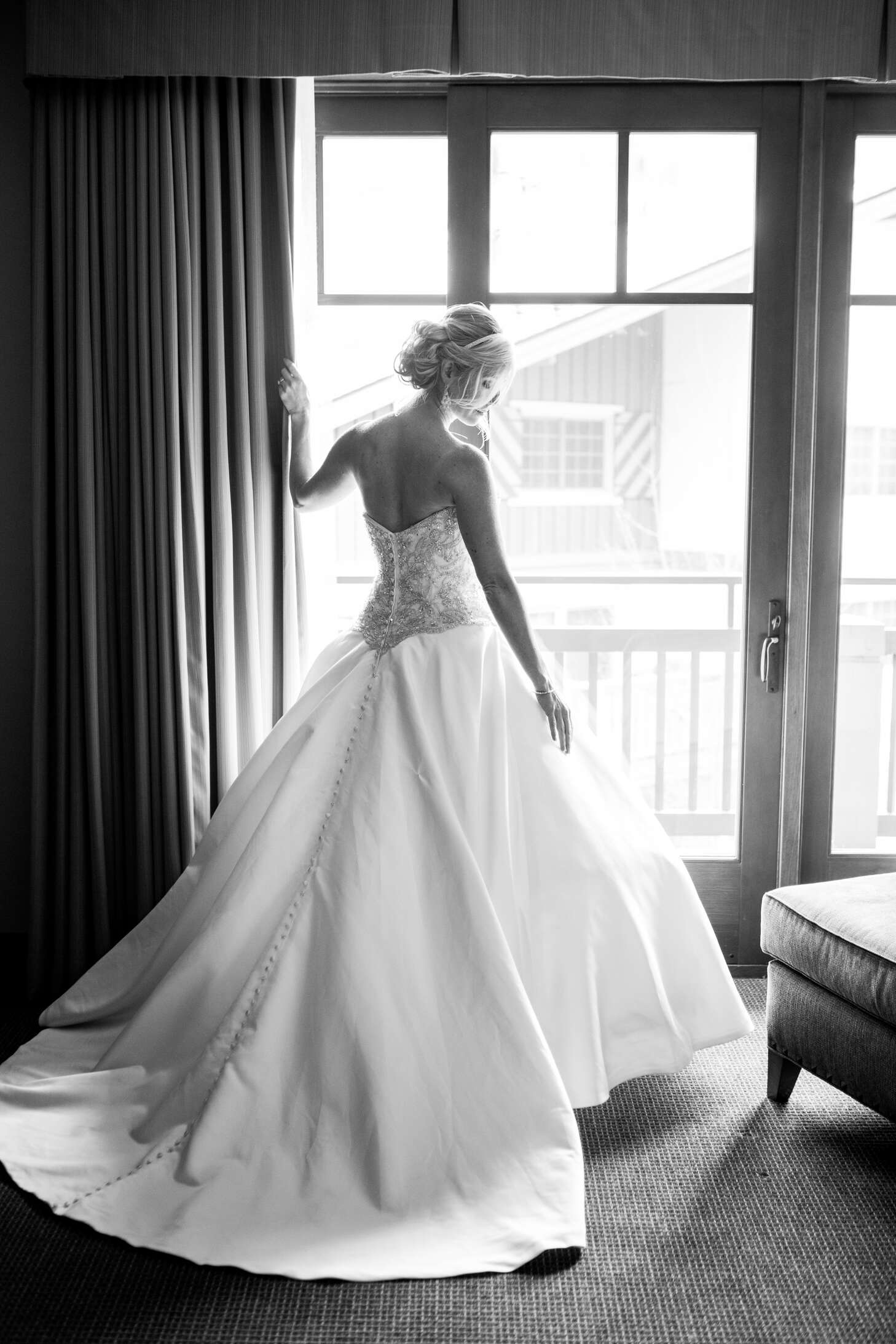 Allure Ivory Silk Ball Gown Wedding Dress