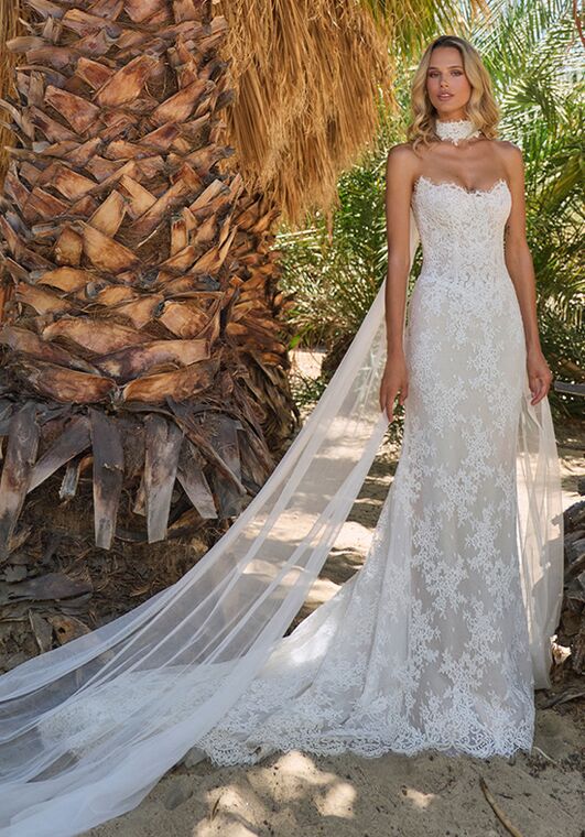 L'amour by Calla Blanche LA26117 Verena Sheath Wedding Dress - 3