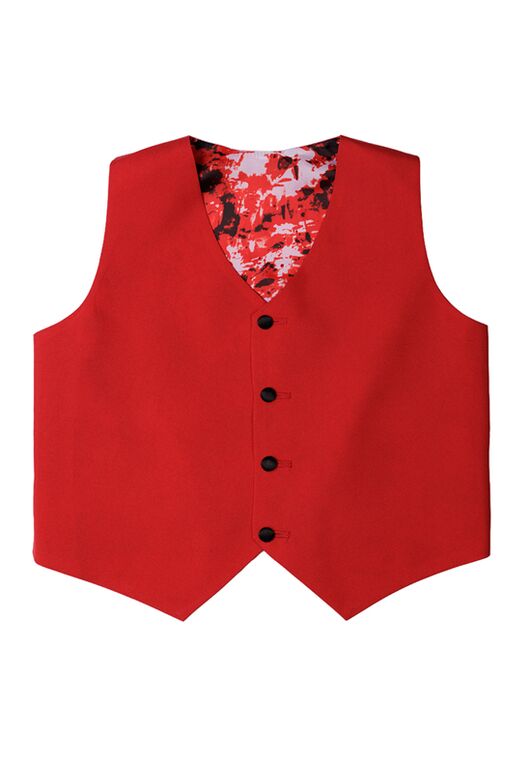 Little Tuxedos "Prodigy" Kids Red Tuxedo (5-Piece Set) Flower Girl Dress and Ring Bearer Outfit - 4