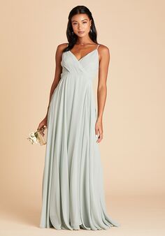 Birdy Grey Kaia Dress in Sage V-Neck Bridesmaid Dress