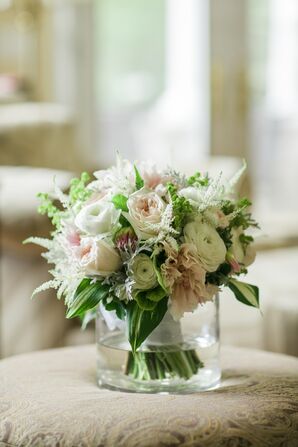 Pink and Ivory Rose Bouquet