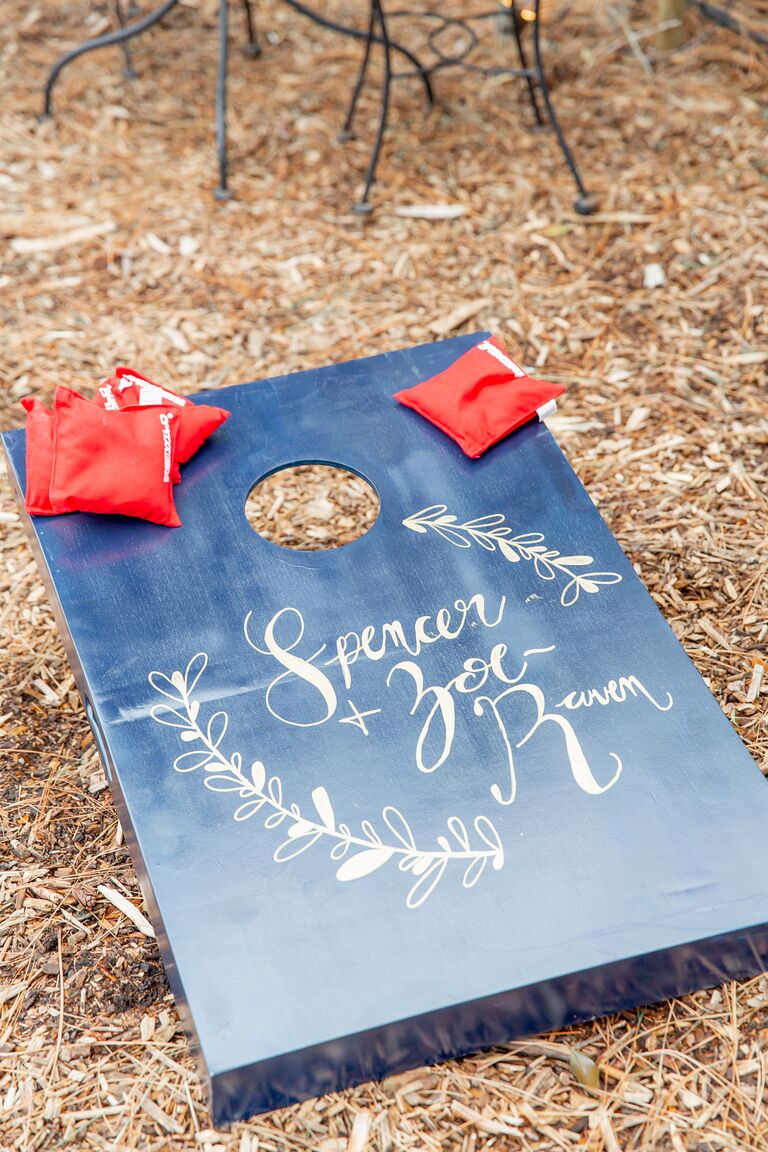 Corn hole wedding game