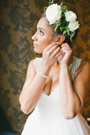 Floral Arrangement Bridal Hairstyle