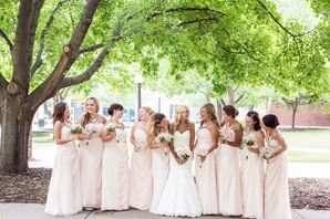 Bridal Party in Blush and White