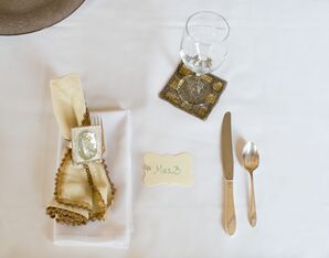 Place Settings with Gold Detail