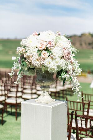 Elegant Outdoor Ceremony, Urns With Flowers