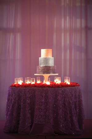 Ombre Paillette Adorned Cake