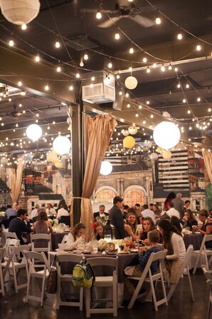 String Lights and Paper Lanterns at 28 Event Space