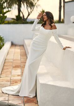 Moonlight Tango T153 Mermaid and Trumpet Wedding Dress