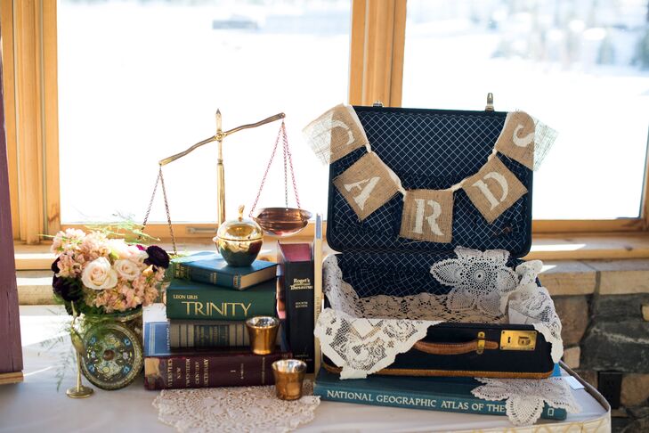 Vintage Suitcase Card Holder