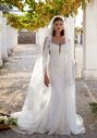 Lillian West 66399 Fit-and-Flare Wedding Dress - thumbnail - 1