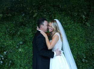 Rachelle	Clune and Loren Shinohara's wedding was packed with surprises, starting on the shuttle ride to the ceremony. "During the drive, guests watche