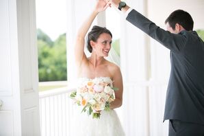 Simple, Classic Strapless Lace A-Line Dress