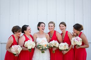Ann Taylor Loft Red Bridesmaid Dresses