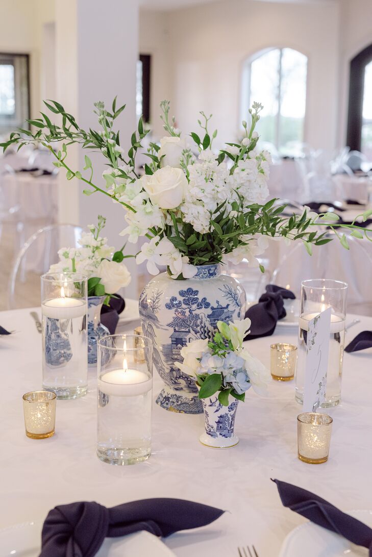 Blue-and-White Chinoiserie Centerpiece