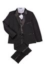 Little Tuxedos "Princeton" Kids Black Tuxedo (5-Piece Set) Flower Girl Dress and Ring Bearer Outfit - thumbnail - 2