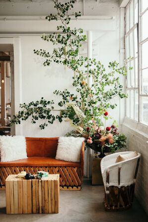 Bohemian Lounge Area with Vintage Furniture