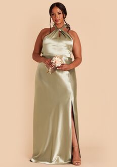 Birdy Grey Monica Dress in Satin Moss Green Bridesmaid Dress