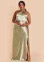 Birdy Grey Monica Dress in Satin Moss Green Bridesmaid Dress - thumbnail - 1