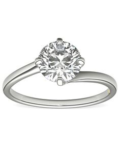 Truly Zac Posen Round Cut Engagement Ring