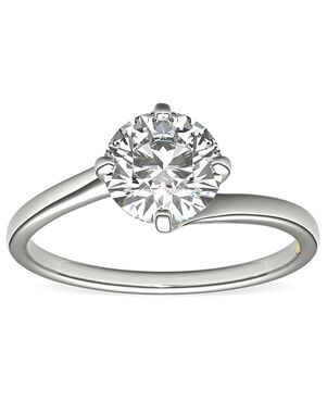 Truly Zac Posen Round Cut Engagement Ring