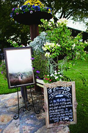 Chalkboard Reception Decor