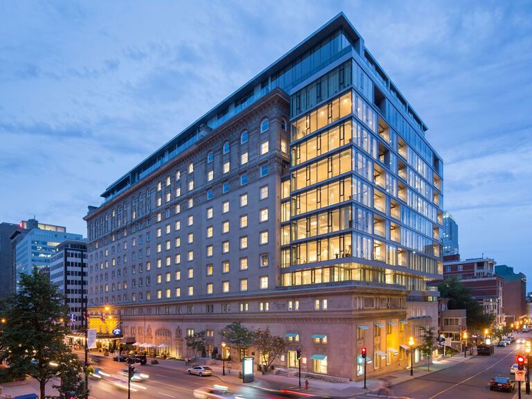 A streetside view of the Ritz-Carlton, Montréal.