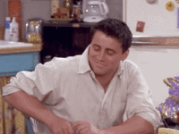Joey from Friends panicked GIF