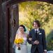 Lace Mermaid Style Wedding Dress with Yellow Bouquet