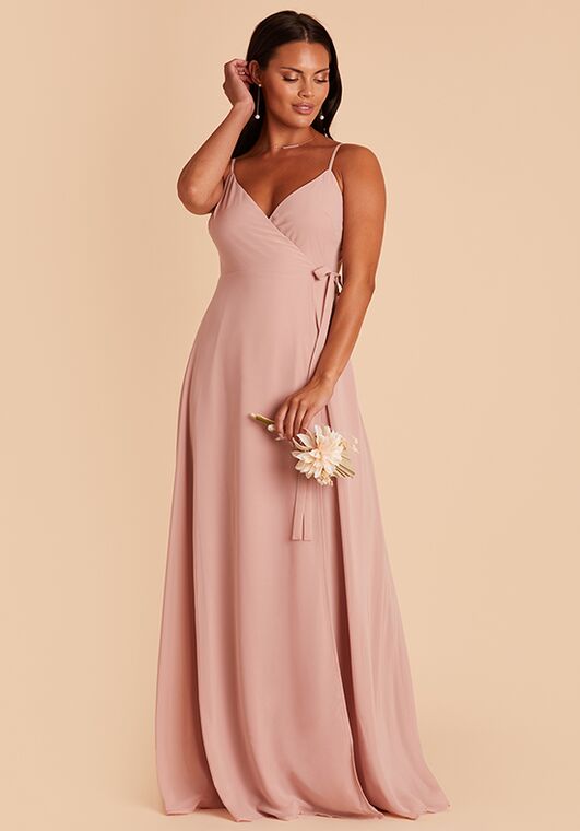 Birdy Grey Cindy Dress in Chiffon Dusty Rose V-Neck Bridesmaid Dress - 3