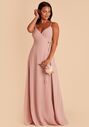 Birdy Grey Cindy Dress in Chiffon Dusty Rose V-Neck Bridesmaid Dress - thumbnail - 3