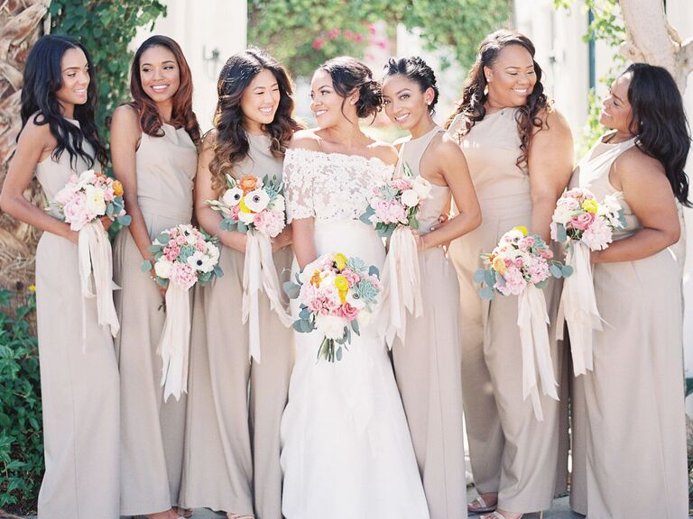 Bridesmaid hairstyle 70s curls