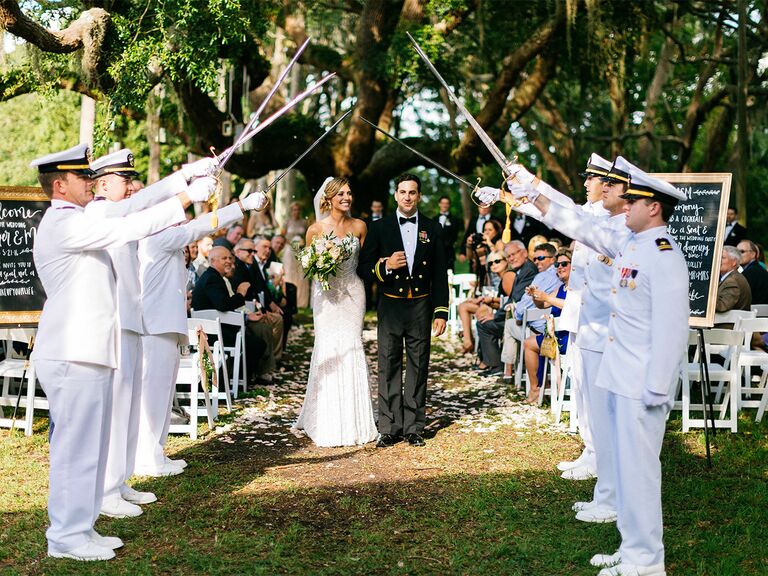 Sword wedding exit