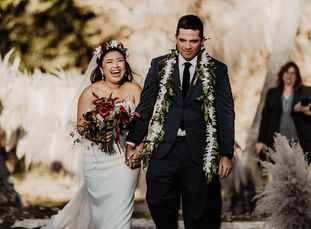 Mary and Yani's wedding was an opportunity to honor their identities. “I am Thai-Italian, and Yani is Portuguese, Greek and Hawaiian,” Mary says. “We 