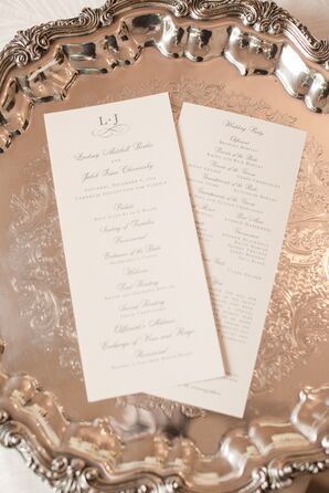 Traditional Ceremony Programs with Silver Calligraphy