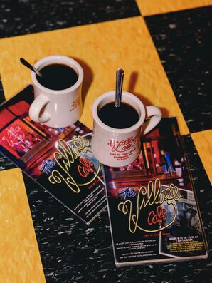 Menus and Branded Mugs From Diner Reception Venue in Virginia