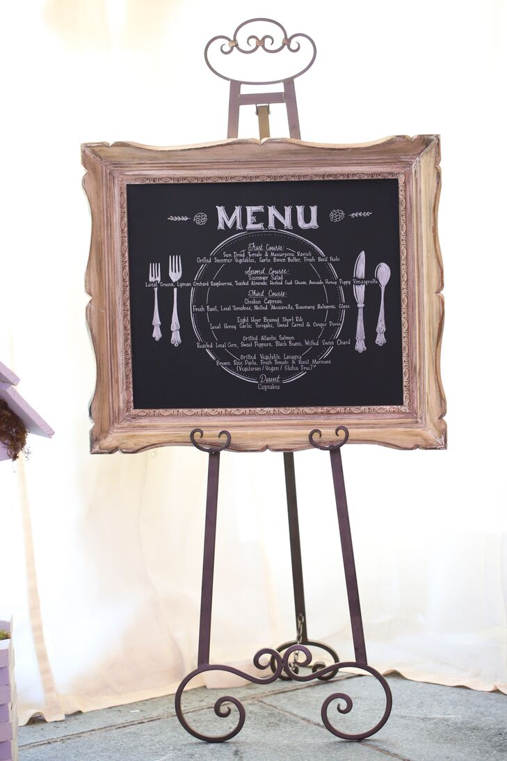 DIY Framed Chalkboard Menu Sign