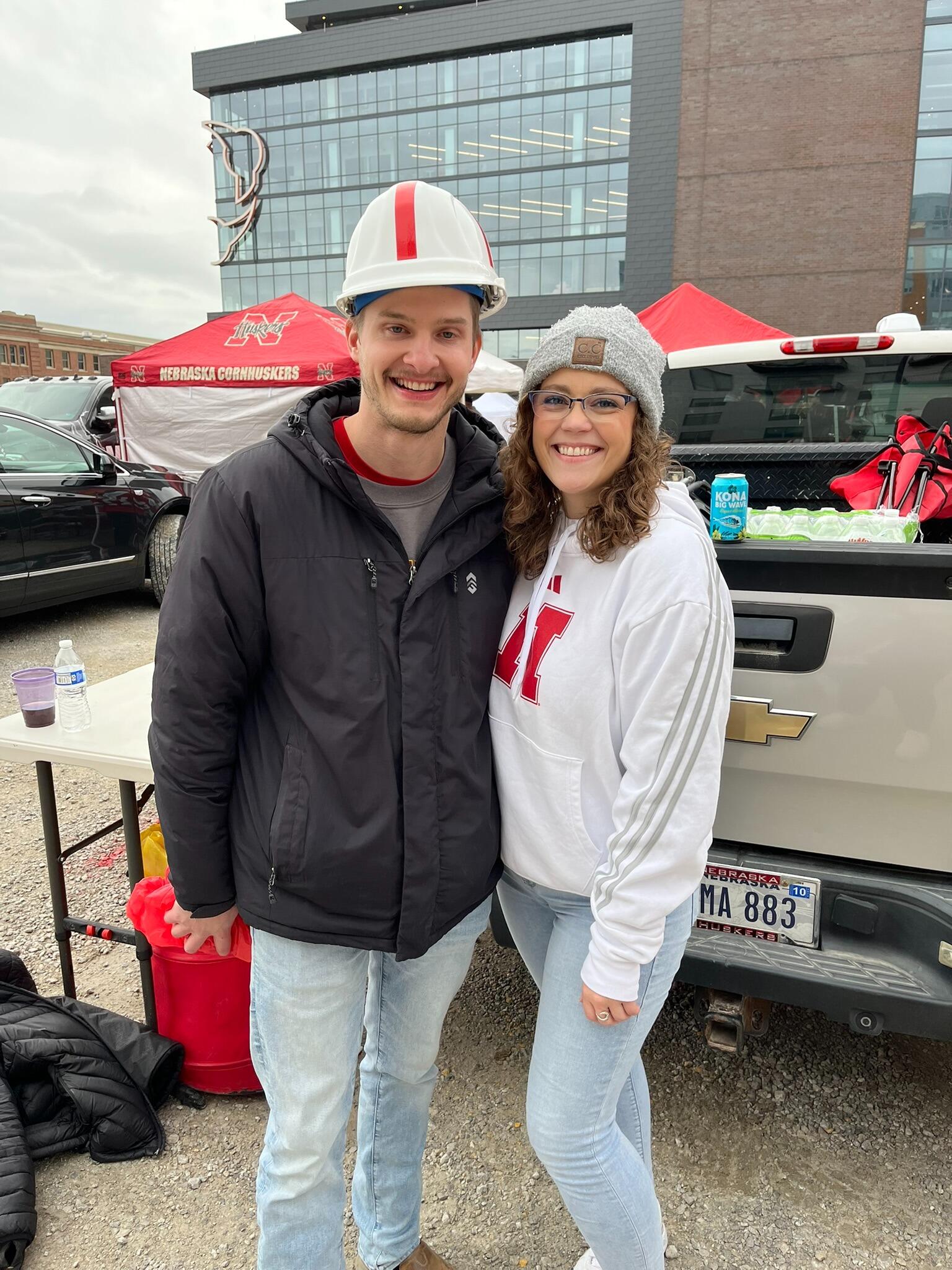 The Husker game that we got to sit in the student section at!