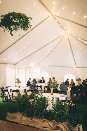 Bistro-Light-Lined Reception Tent