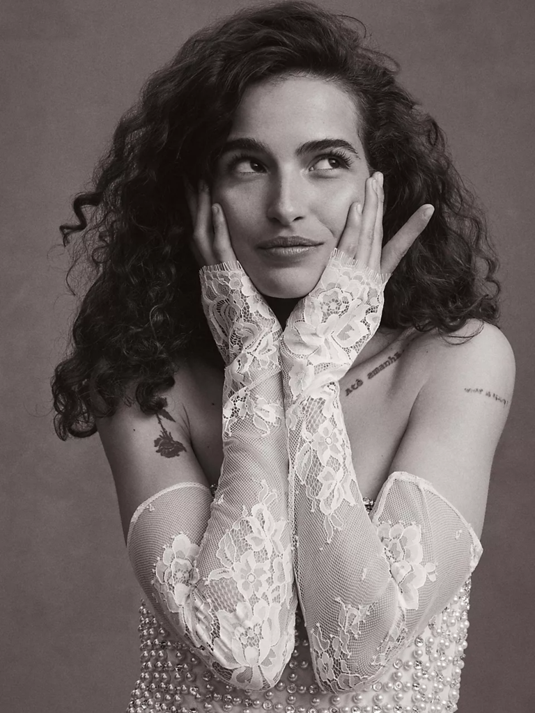 Society James lace fingerless wedding gloves