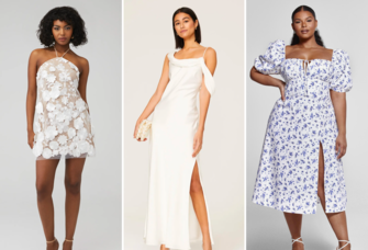 Three rental dresses for your prewedding events