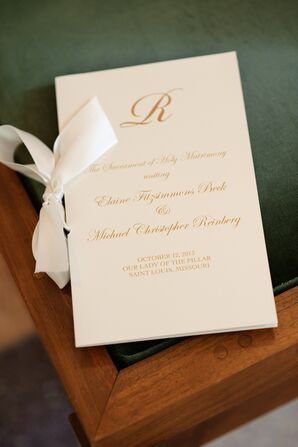 Simple Ivory and Gold Wedding Invitations